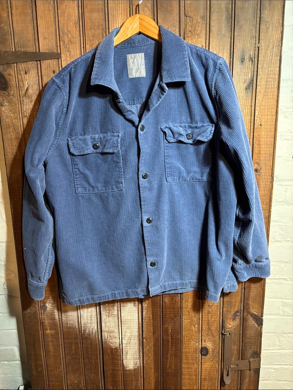 GAP Men's Slate Blue Corduroy Overshirt Jacket